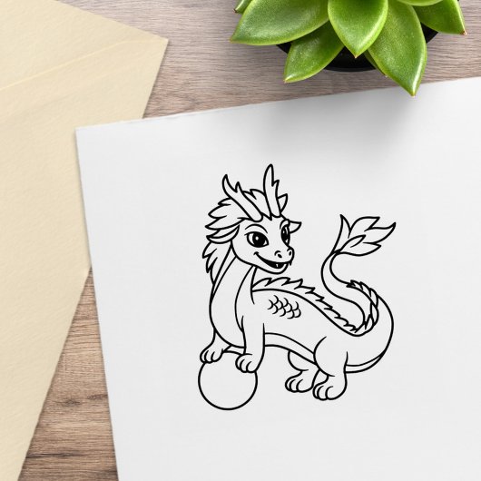 Tampons Encreurs Jeune dragon chinois