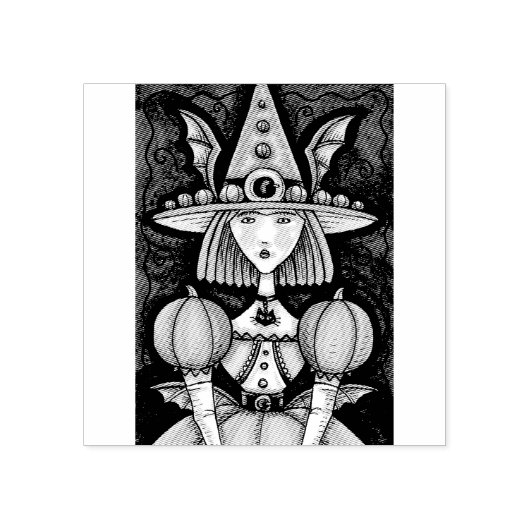 TAMPONS ENCREURS JEUNE FILLE DE TÊTE, TAPIS DE CAOUTCHOUC GOTH HALL (Impression)