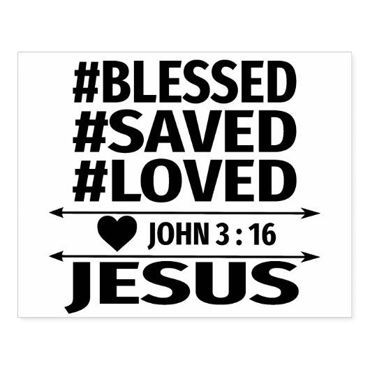 Tampons Encreurs John 3:16 Timbre en caoutchouc (Impression)