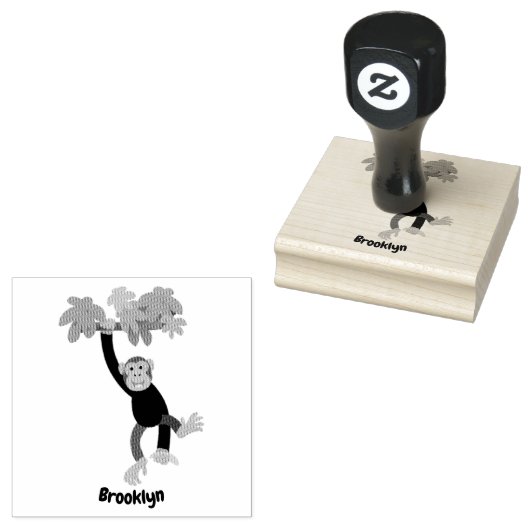 Tampons Encreurs Joli chimpanzé dans la jungle suspendu dessin anim (Tamponné)