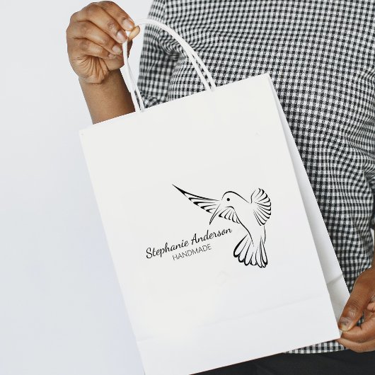 Tampons Encreurs Joli colibri sur mesure fait main grande