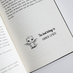 Tampons Encreurs Joli Dragon Ce Livre Appartient À Timbre