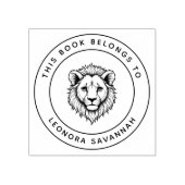 Tampons Encreurs Joli Lion Bébé Ce livre appartient au nom de l'enf (Impression)