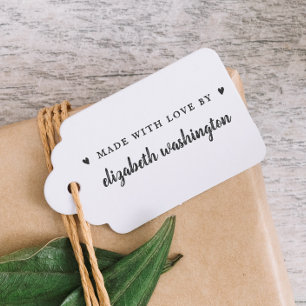 Tampons Encreurs Joli manuscrit Fabriqué Avec Amour Par Nom Personn