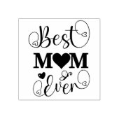 Tampons Encreurs Joli meilleur maman jamais Typographie Script (Impression)