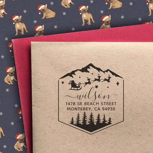 Tampons Encreurs Joli Noël Sant Claus Retour