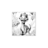 Tampons Encreurs Joli petit dinosaure avec beaucoup de ballons colo (Impression)