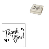 Tampons Encreurs Joli script et le coeur merci (Tamponné)