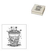 Tampons Encreurs Joli thé à bulle de dessin (Tamponné)