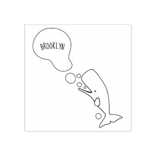Tampons Encreurs Jolie baleine à sperme soufflant bulles dessin
