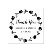 Tampons Encreurs Jolie couronne fleurie | Timbre de 2 pouces (Impression)