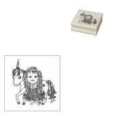 Tampons Encreurs Jolie princesse et licorne (Tamponné)