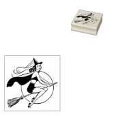 Tampons Encreurs Jolie sorcière d'Halloween Vintage (Tamponné)