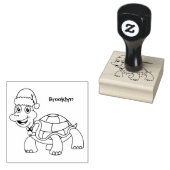 Tampons Encreurs Jolie tortue en chapeau de Père Noël (Tamponné)