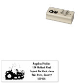 Tampons Encreurs Jolie vache heureuse conduisant un dessin animé de (Tamponné)