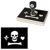 Tampons Encreurs Jolly roger du drapeau de Stede Bonnet Pirate (Tamponné)