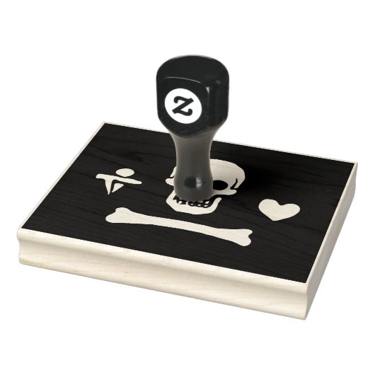 Tampons Encreurs Jolly roger du drapeau de Stede Bonnet Pirate (Tampon)