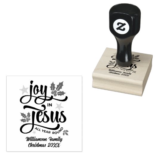 Tampons Encreurs JOY IN JESUS Personalized Christian Christmas (Tamponné)
