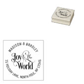 Tampons Encreurs Joy To The World Christmas Holidays Gold Script (Tamponné)