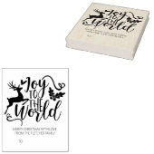 Tampons Encreurs Joy to the World, Joyeux Noël Famille Grand (Tamponné)