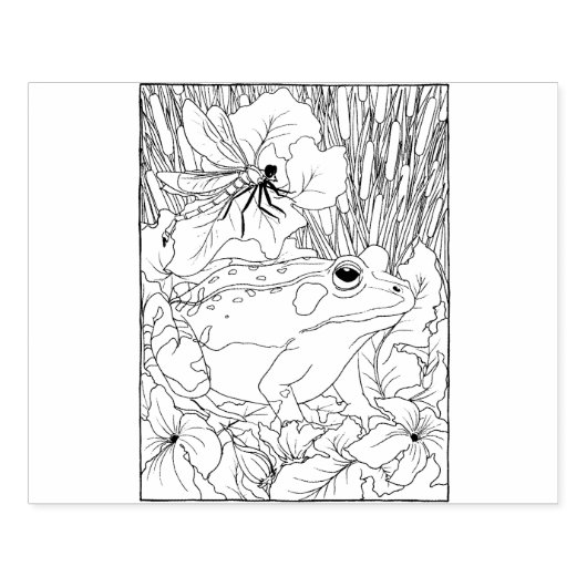 Tampons Encreurs Joyeuse grenouille blanche (Impression)