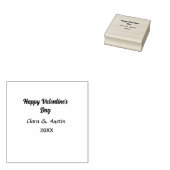 Tampons Encreurs Joyeuse Saint-Valentin nom date simple minimal (Tamponné)