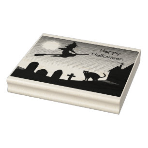 Tampons Encreurs Joyeuse scène d'Halloween - Timbre en caoutchouc
