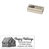 Tampons Encreurs Joyeuses fêtes Gingerbread Noël Noël Noël Adresse (Tamponné)