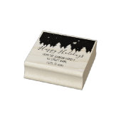 Tampons Encreurs Joyeuses fêtes hiver Arbres de Noël personnalisabl (Tampon)