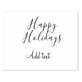 Tampons Encreurs Joyeuses fêtes Noël calligraphie rouge simple mi (Impression)