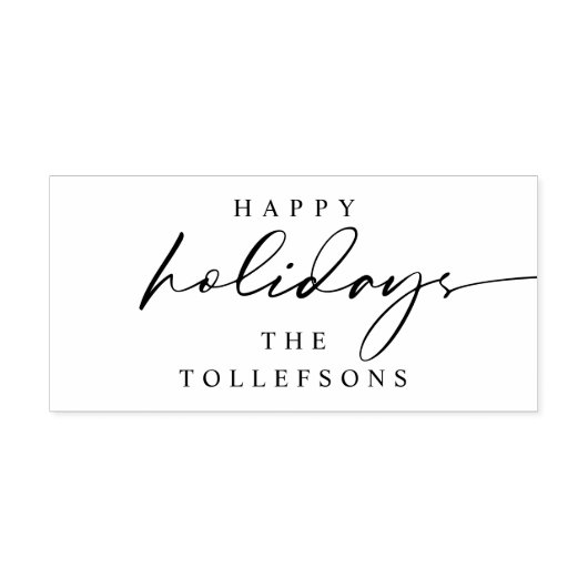 Tampons Encreurs Joyeuses fêtes Noël écriture moderne simple (Impression)