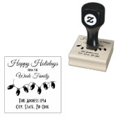 Tampons Encreurs Joyeuses Fêtes Nom de famille Lumières (Tamponné)