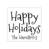 Tampons Encreurs Joyeuses fêtes Typographie de Noël Ajouter un nom (Impression)