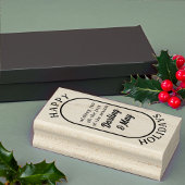 Tampons Encreurs Joyeuses vacances Lozenge Logo Style Bold Script