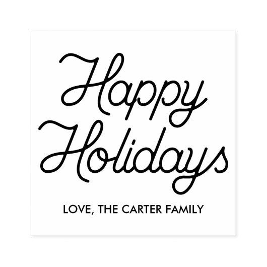 Tampons Encreurs Joyeuses vacances Monoline Script en caoutchouc St (Impression)