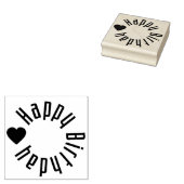 Tampons Encreurs Joyeux anniversaire avec coeur (Tamponné)