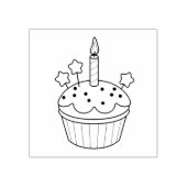 Tampons Encreurs Joyeux Anniversaire Bougie Cupcake Couleur moi (Impression)