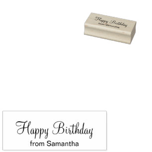 Tampons Encreurs Joyeux Anniversaire Cursive Script Ajouter De Votr