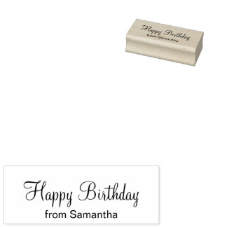 Tampons Encreurs Joyeux Anniversaire Cursive Script Ajouter De Votr