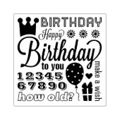 Tampons Encreurs Joyeux Anniversaire De Nombreuses Manières Caoutch (Impression)