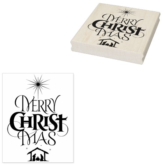 Tampons Encreurs Joyeux Christian Noël calligraphie Religieux (Tamponné)