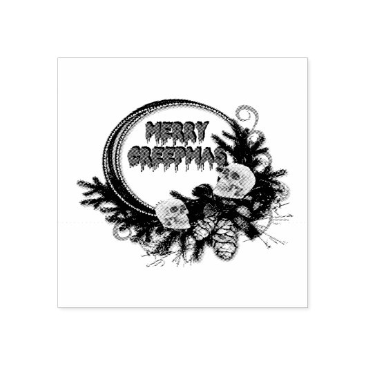 Tampons Encreurs Joyeux Creepmas Bois Art Timbre Horreur Gite Cadea (Impression)