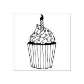Tampons Encreurs Joyeux Cupcake d'anniversaire avec Timbre à bougie (Impression)