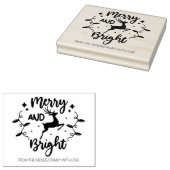 Tampons Encreurs Joyeux et lumineux, Cerf de Noël, Famille Grande (Tamponné)