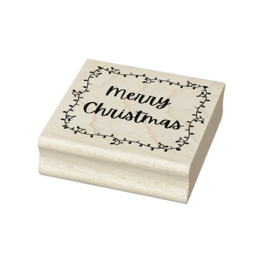 Tampons Encreurs Joyeux feux de Noël Timbre d'art en bois (Tampon)