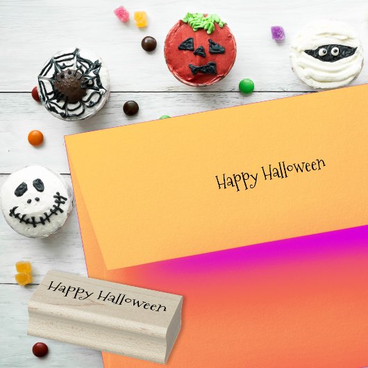 Tampons Encreurs Joyeux Halloween personnalisé avec un script simpl