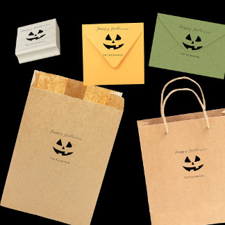 Tampons Encreurs Joyeux Halloween Visage de Citrouille Mignonne Per