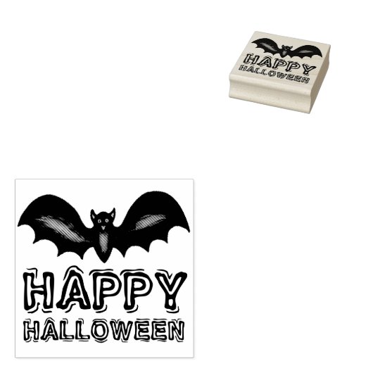 Tampons Encreurs Joyeux Halloween Volant Black Bat Trick ou Treat (Tamponné)