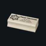 Tampons Encreurs Joyeux Hanoukka Chanukah Snowflake Fête juive<br><div class="desc">L'estampille en caoutchouc est ornée d'un marqueur original représentant un biscuit au four à neige. Idéal pour l'envoi de vacances,  scrapbooking,  et l'artisanat! Personnalisez simplement vos informations.</div>
