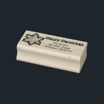 Tampons Encreurs Joyeux Hanoukka Chanukah Snowflake Fête juive<br><div class="desc">L'estampille en caoutchouc est ornée d'un marqueur original représentant un biscuit au four à neige. Idéal pour l'envoi de vacances,  scrapbooking,  et l'artisanat! Personnalisez simplement vos informations.</div>